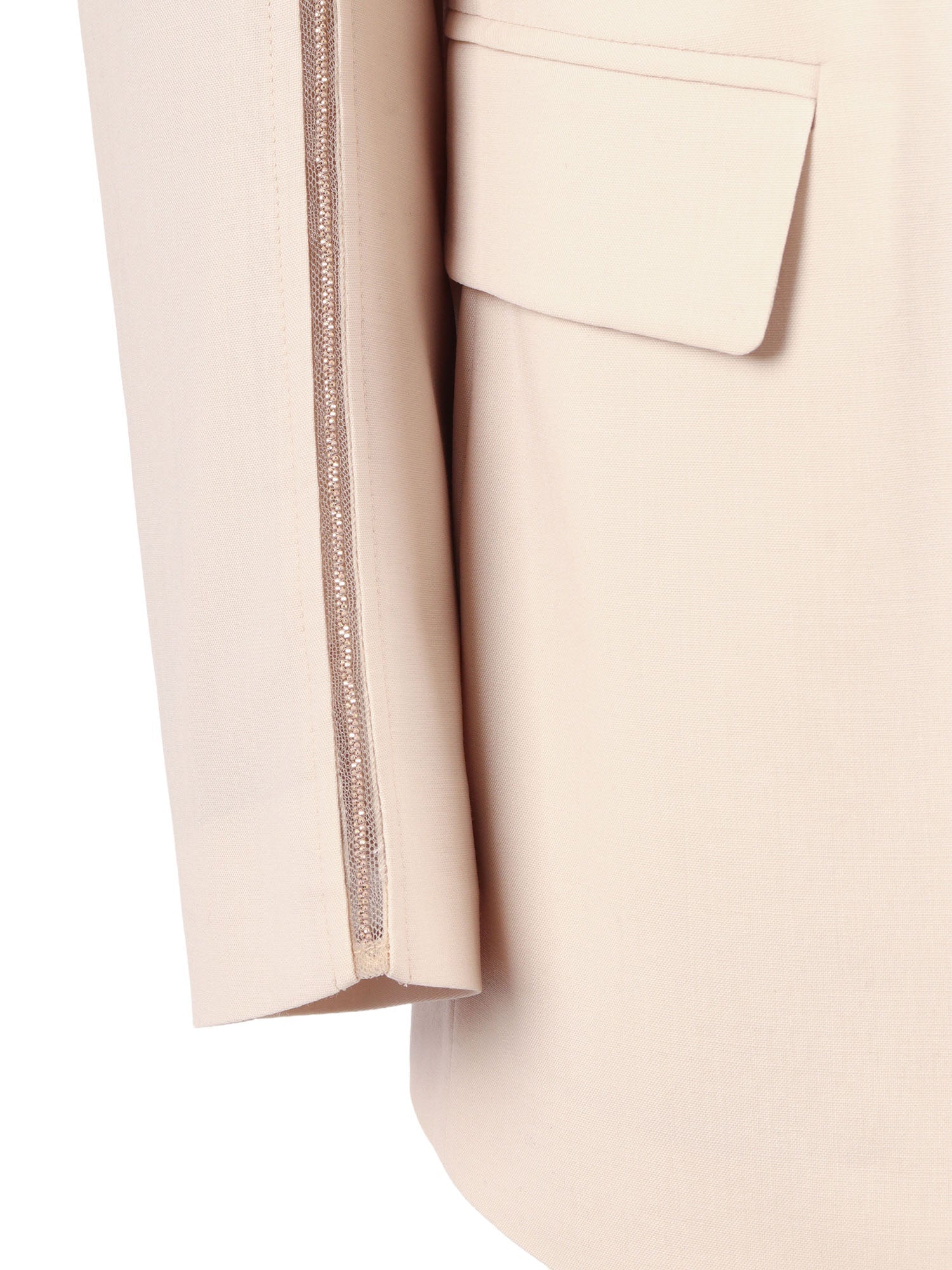 Fabiana Filippi Giacca Over Con Coulisse Dietro In Frescolana Color Nude