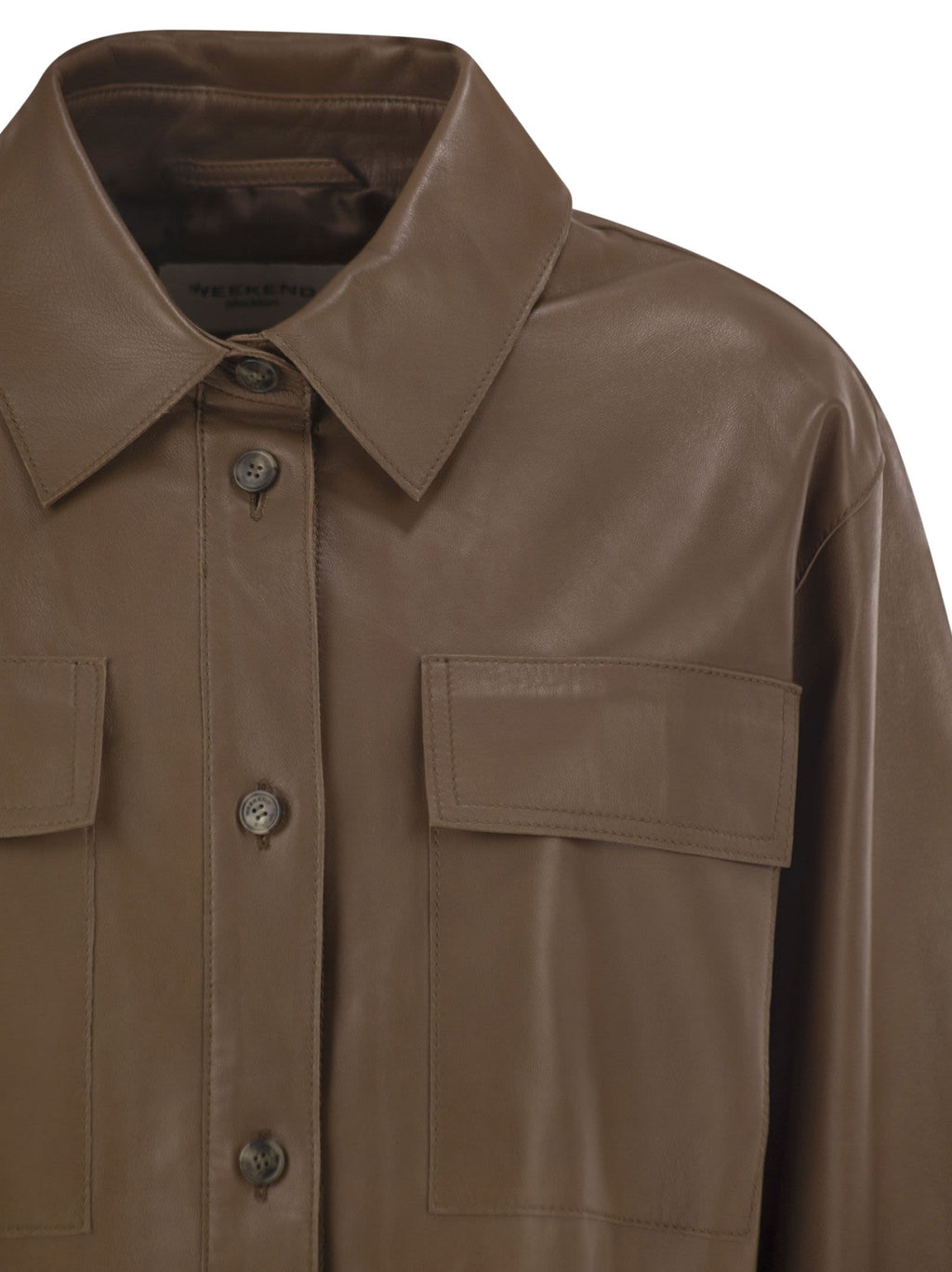 Weekend Maxmara Wkdpiovra Cropped Lamb Leather Jacket