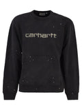 Carhartt Crew Neck Sweatshirt With Spray Effect Logo