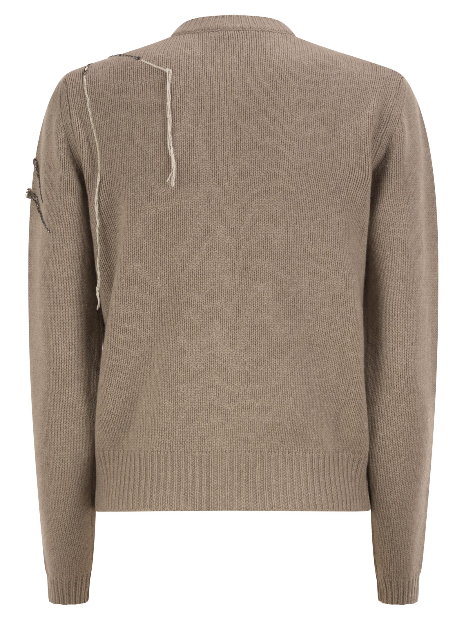 Fabiana Filippi Virgin Wool, Silk And Cashmere Cardigan With Jewel Embroidery
