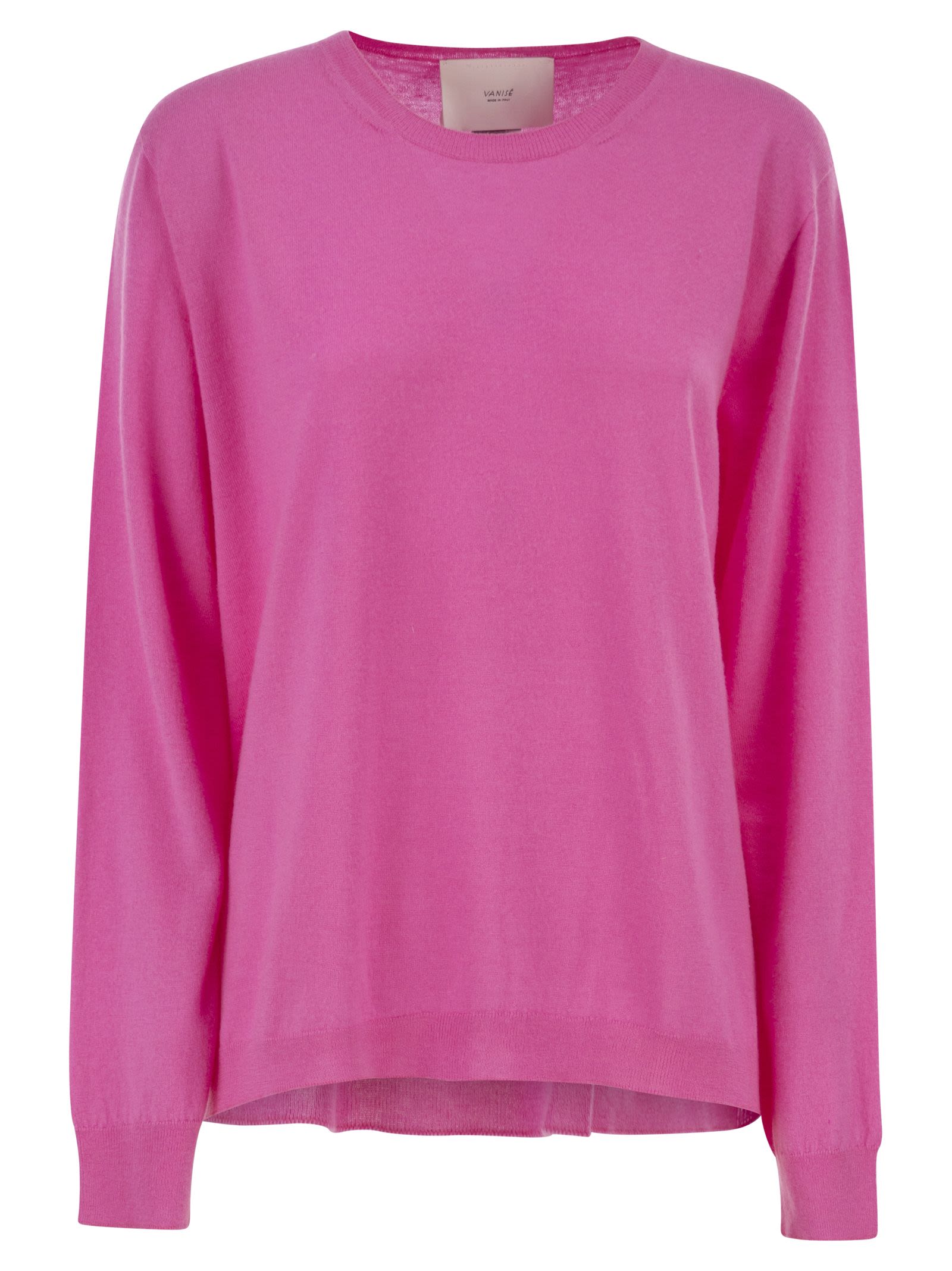 Vanisé Cashmere Crew Neck Jumper With Fluid Silhouette