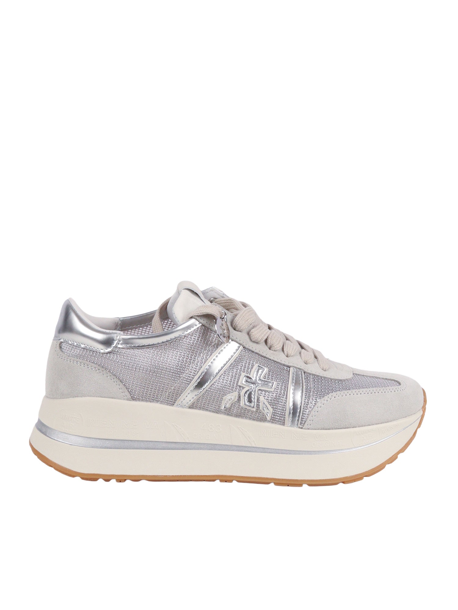 Premiata White Sneakers Bethcoin Silver