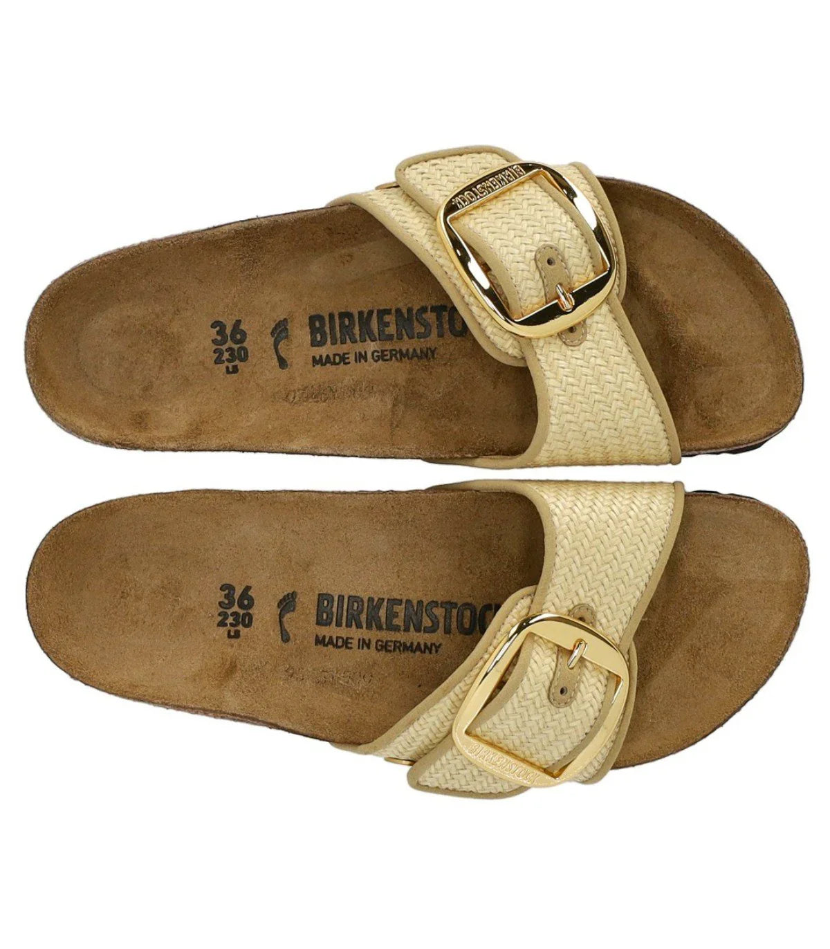 Birkenstock Madrid Raffia Big Buckle Natural Sandal