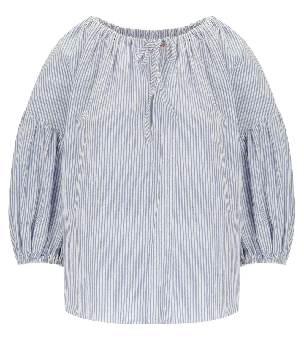 Traffic People Rose Light Blue Top