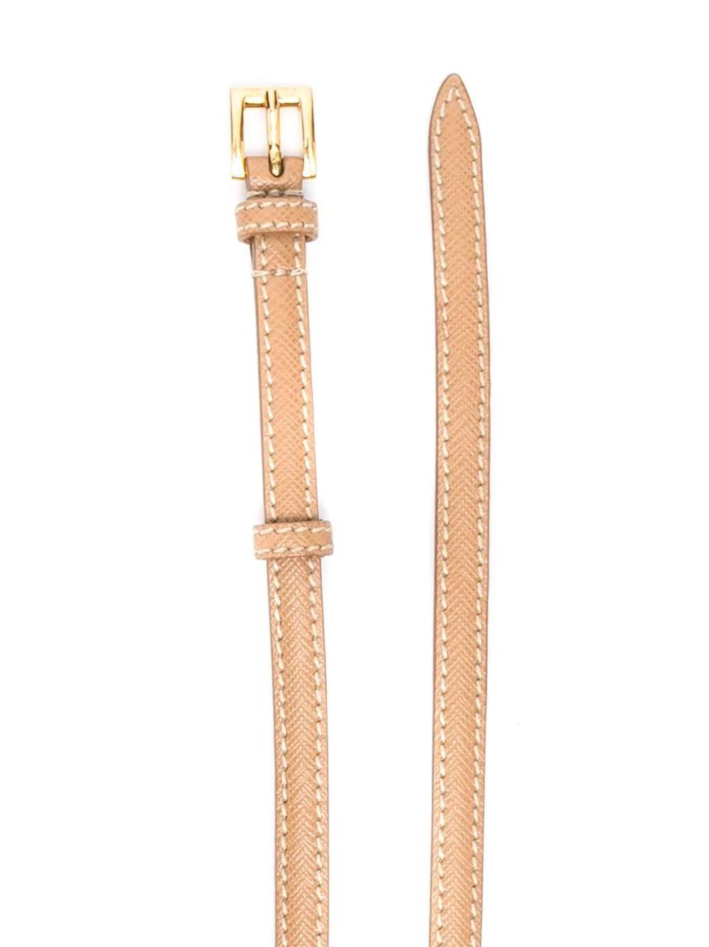 Prada Prada Contrast Stitching Buckle Fastening Belt