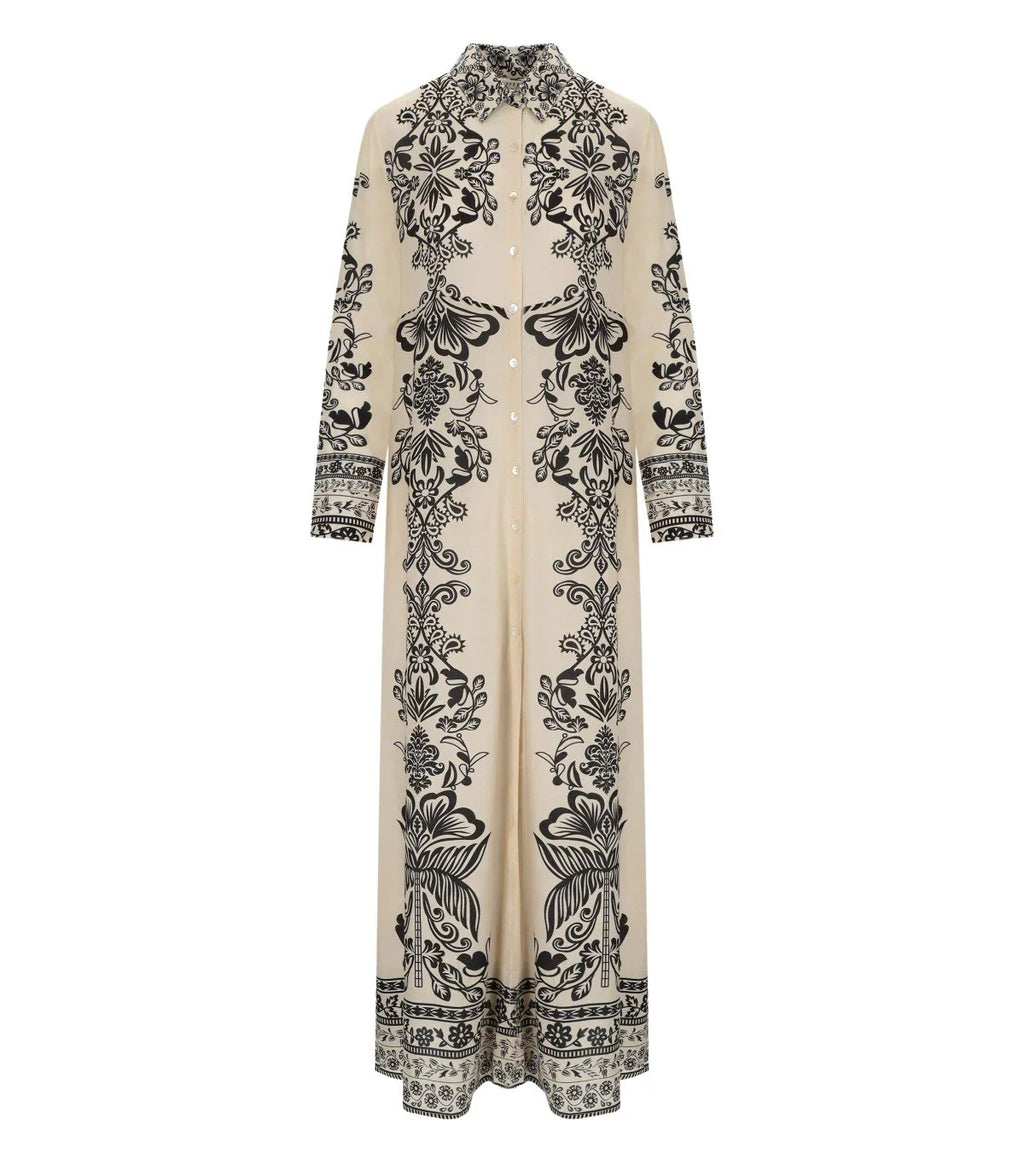 Pahiesa Formentera Ecru Shirt Dress