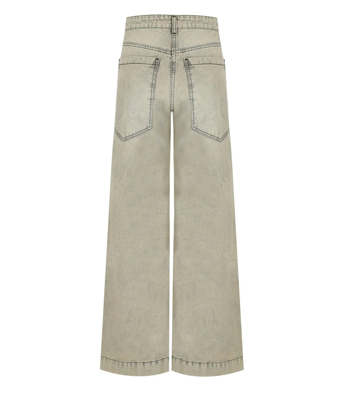 K.K. Beige Wide Leg Jeans