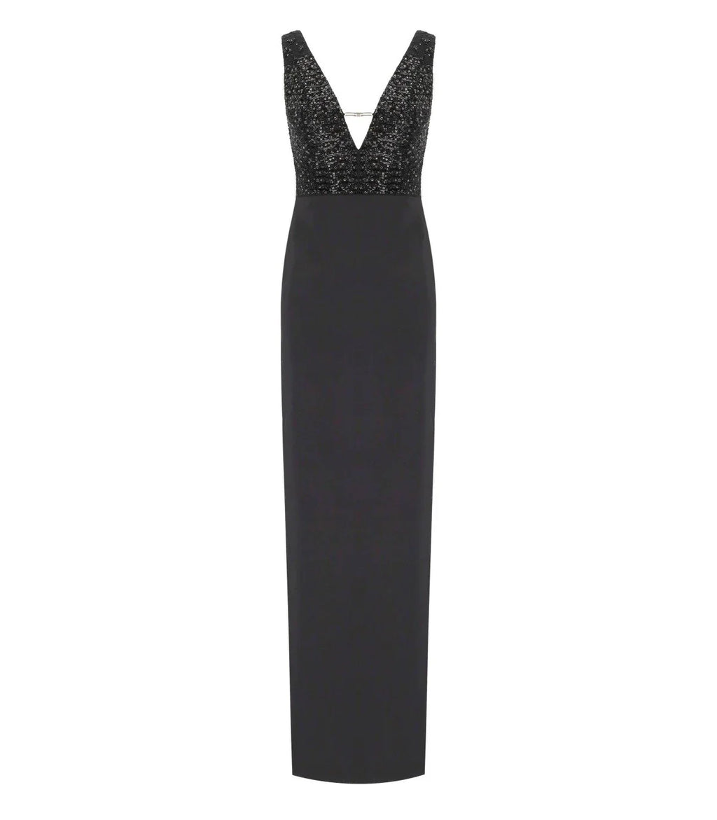 Elisabetta Franchi Red Carpet Black Dress