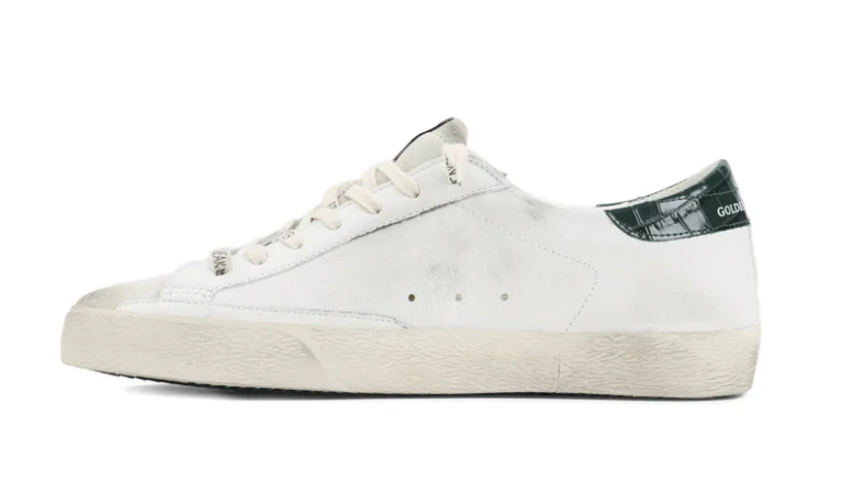 Golden Goose Super Star Nappa Upper Suede Toe And Tongue Leather Star Printed Leather Heel