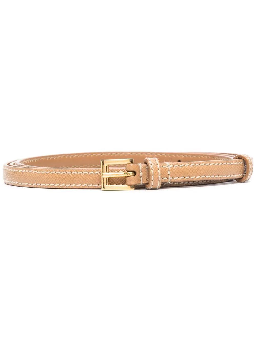 Prada Prada Contrast Stitching Buckle Fastening Belt