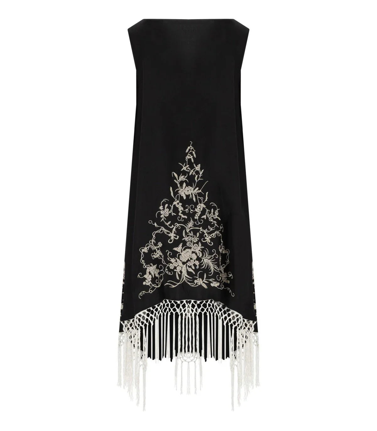 Pahiesa Formentera Black Fringed Kimono
