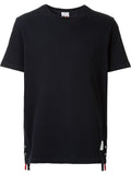 Thom Browne Relaxed Fit Ss Tee W/ Center Back Rwb Stripe In Classic Pique