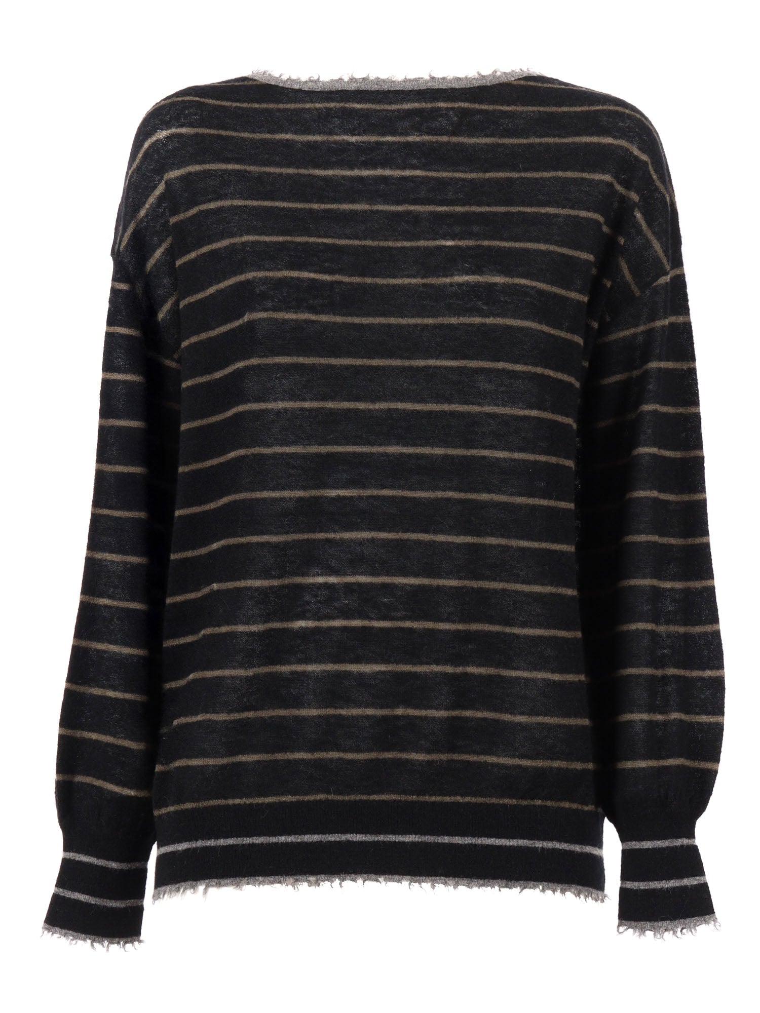 Kangra Cashmere Barchetta Riga Alta Rifinit.Sfrangiate