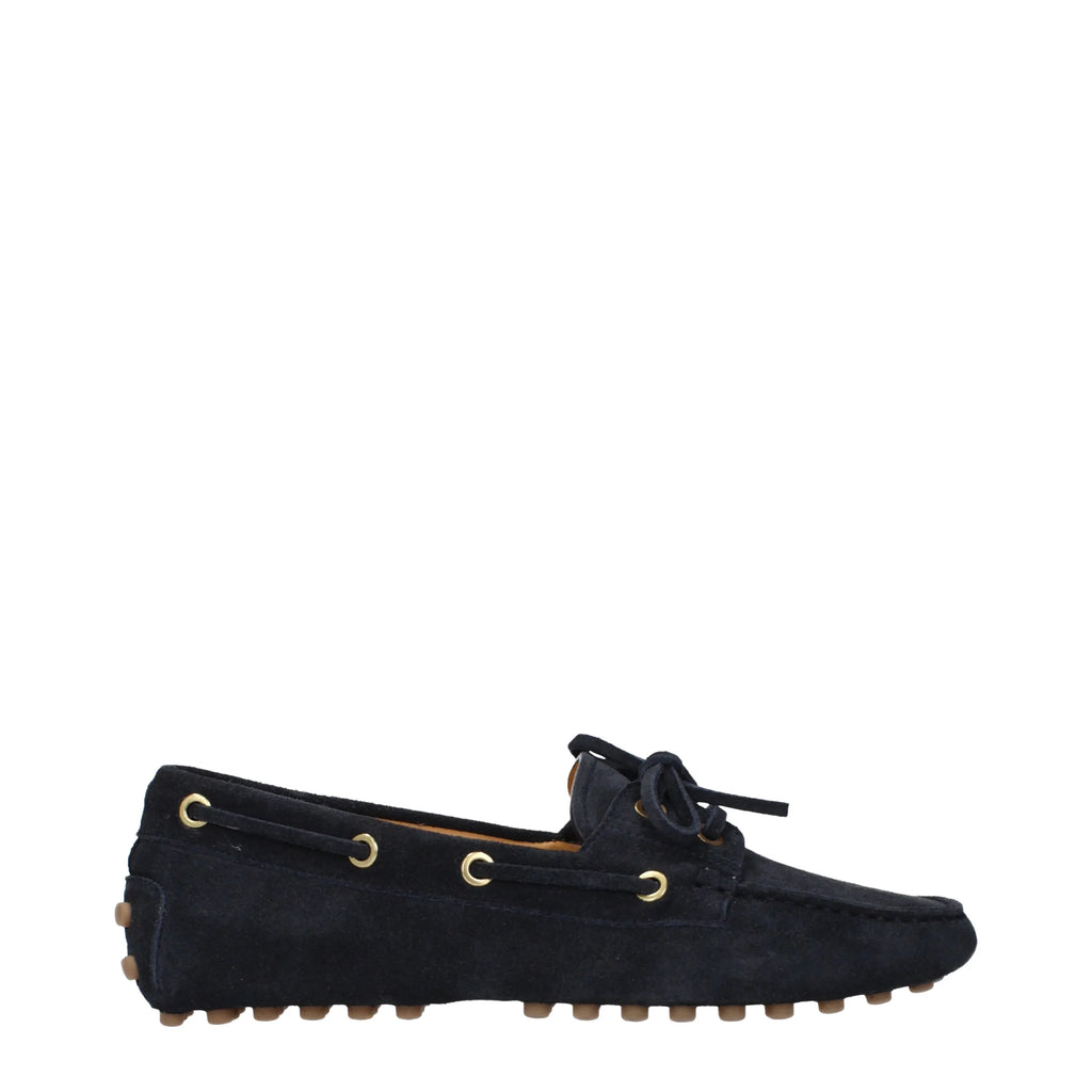 Tod's Women's Gommini Loafers Blue Suede