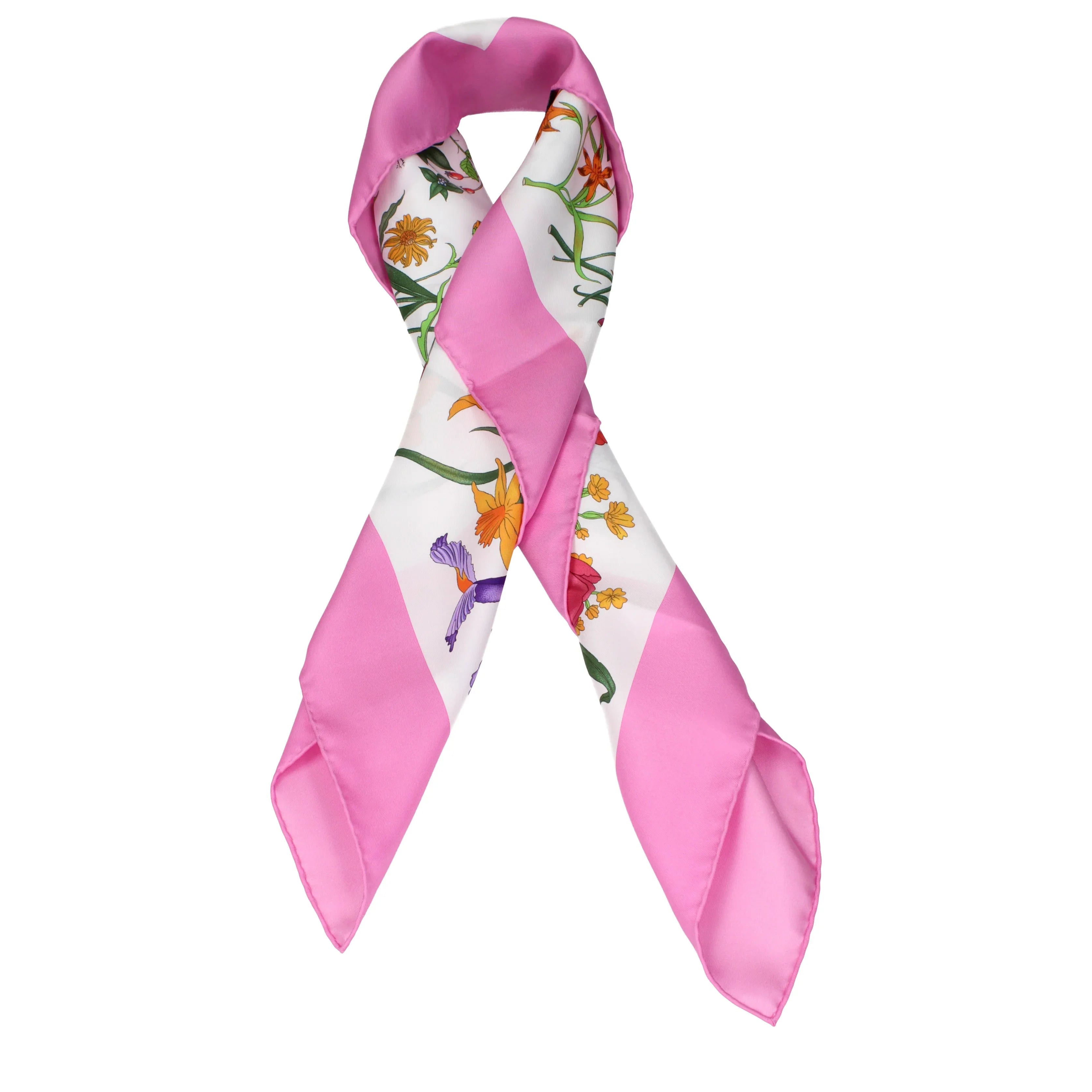 Gucci Women's Scarf Silk Beige/Pink