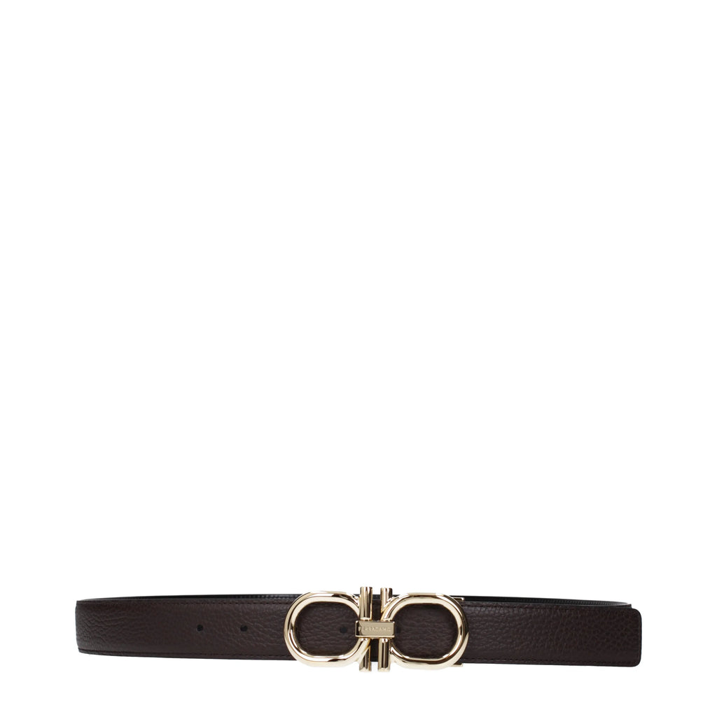 Salvatore Ferragamo Men's Belts Leather Brown/Black