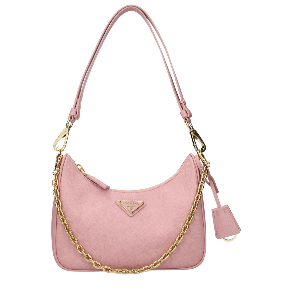 Prada Re Edition Shoulder Bags Women Peach/Pink Leather