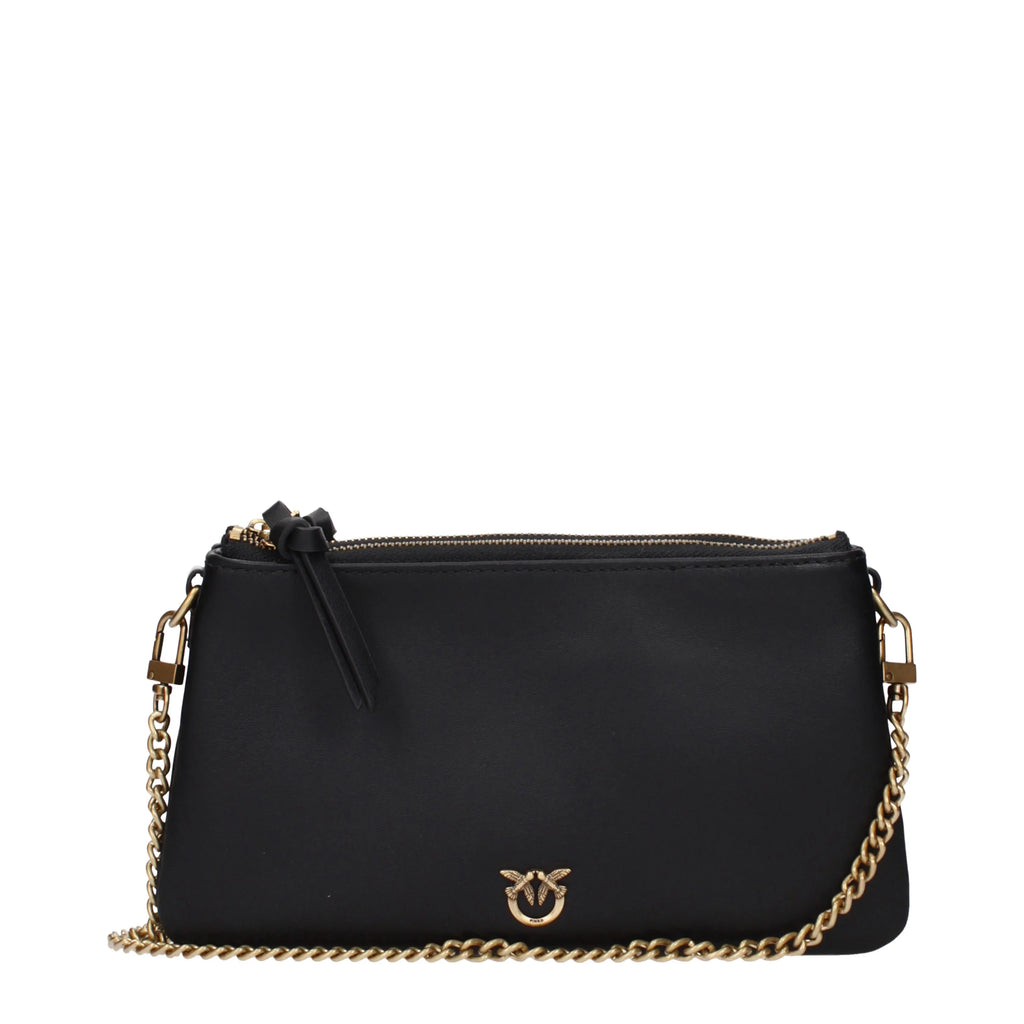 Pinko Women's Shoulder Bags Black Leather