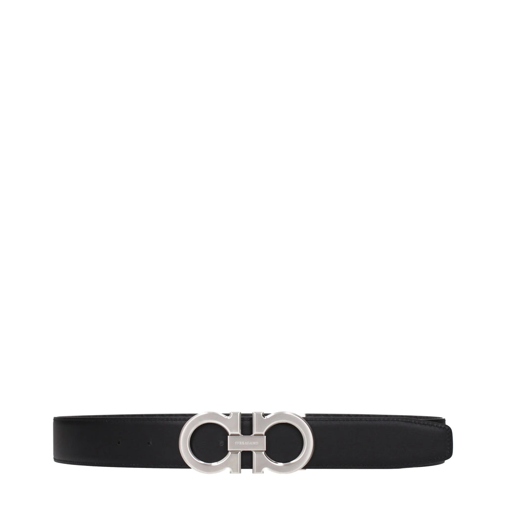 Salvatore Ferragamo Men's Belts Fabric Gray/Black