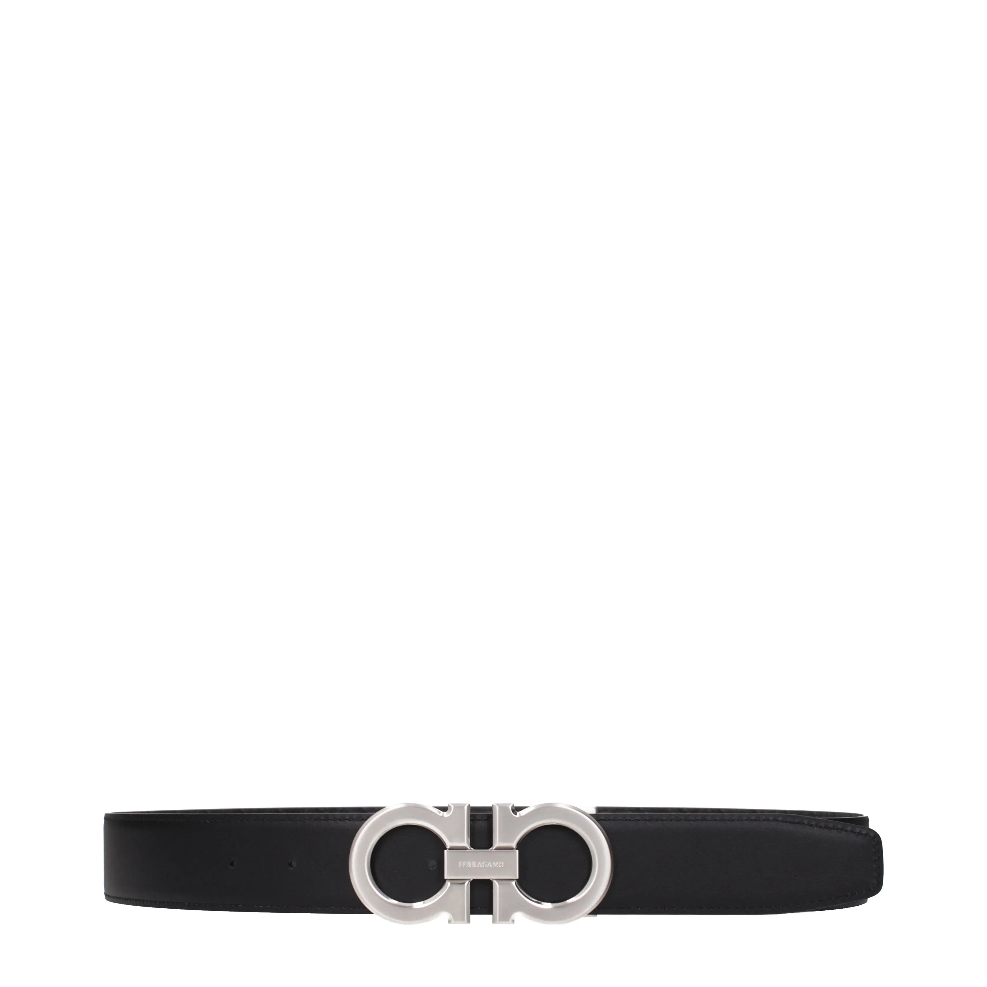 Salvatore Ferragamo Men's Belts Fabric Gray/Black