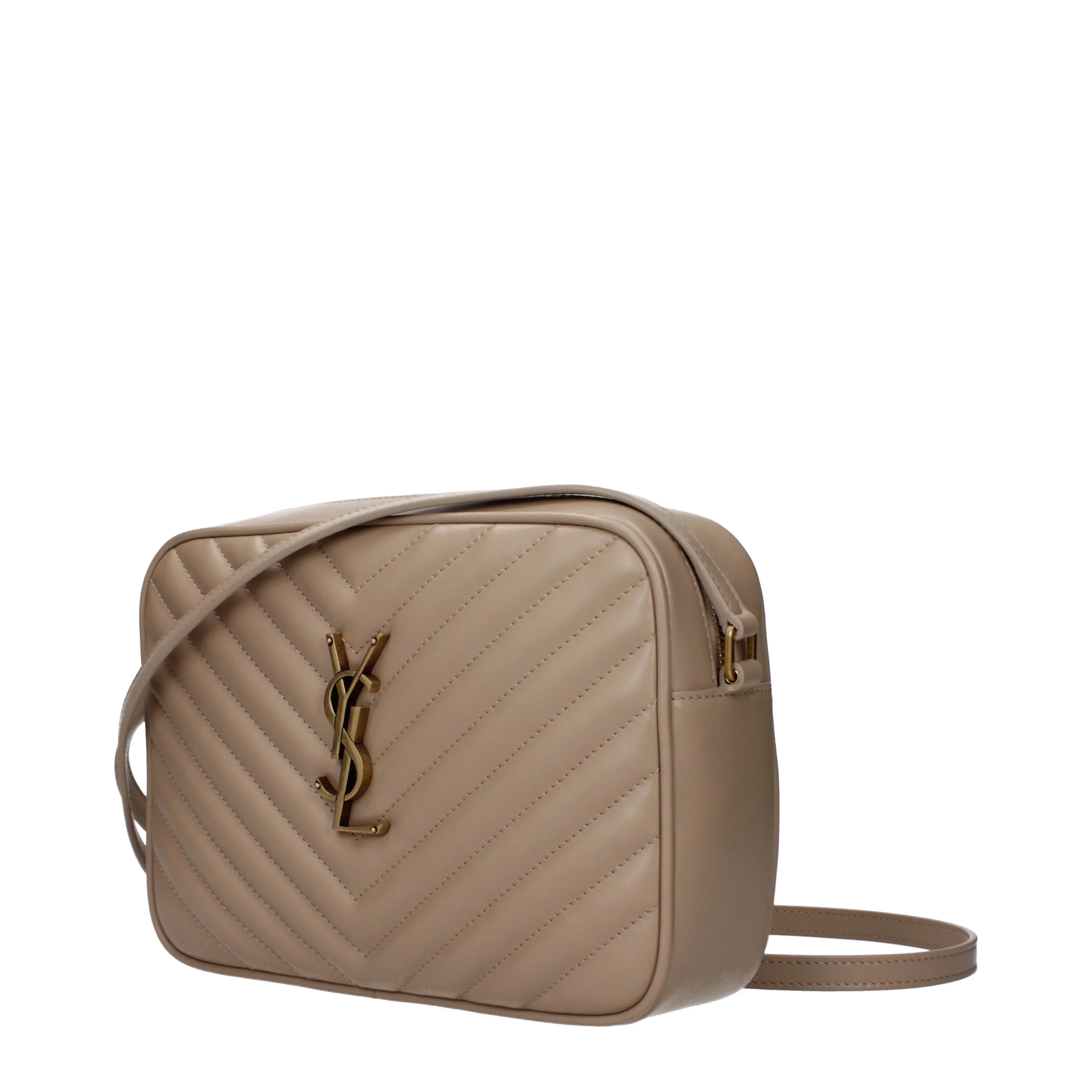 Saint Laurent Lou Shoulder Bag Women Leather Beige/Dark Beige