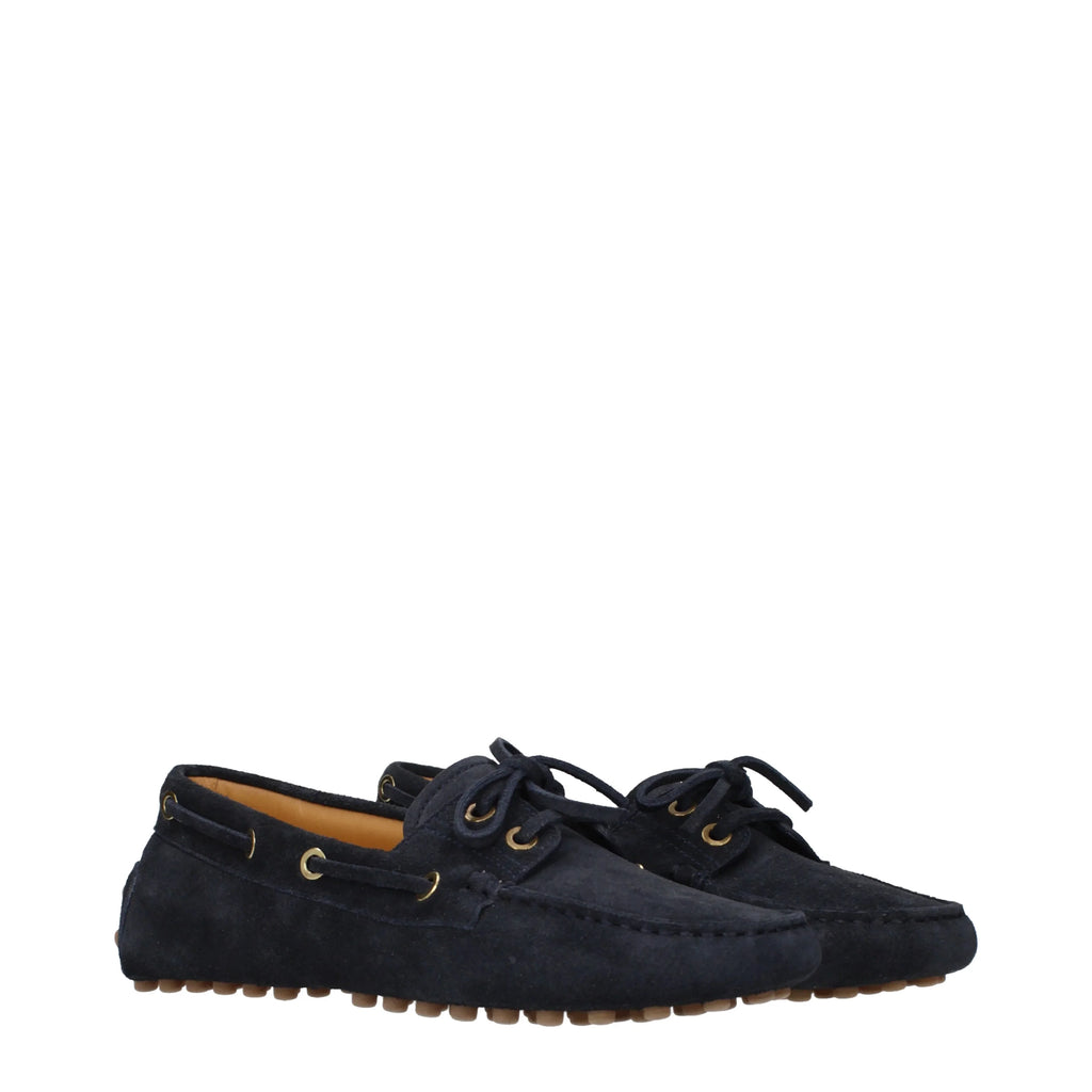 Tod's Women's Gommini Loafers Blue Suede