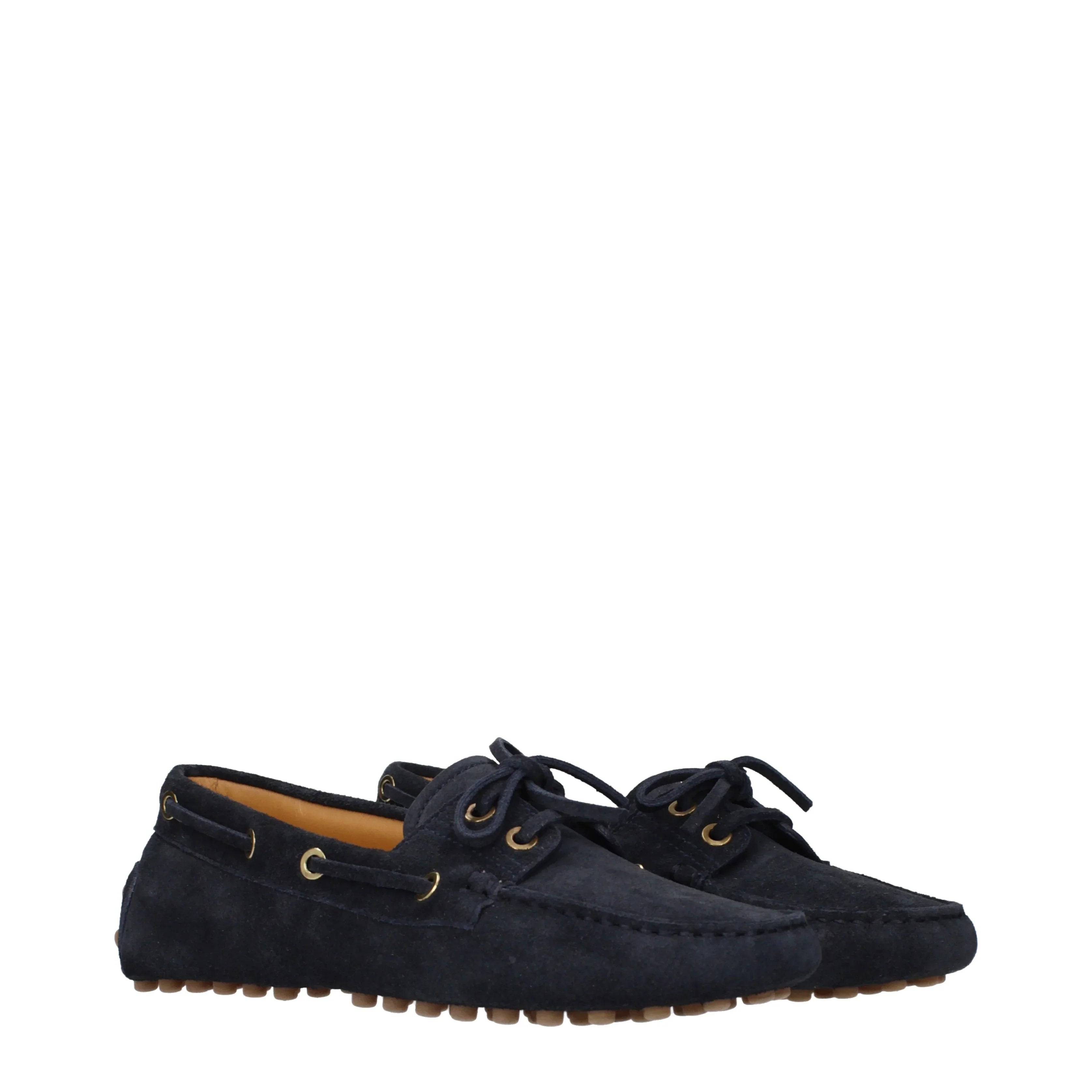 Tod's Women's Gommini Loafers Blue Suede