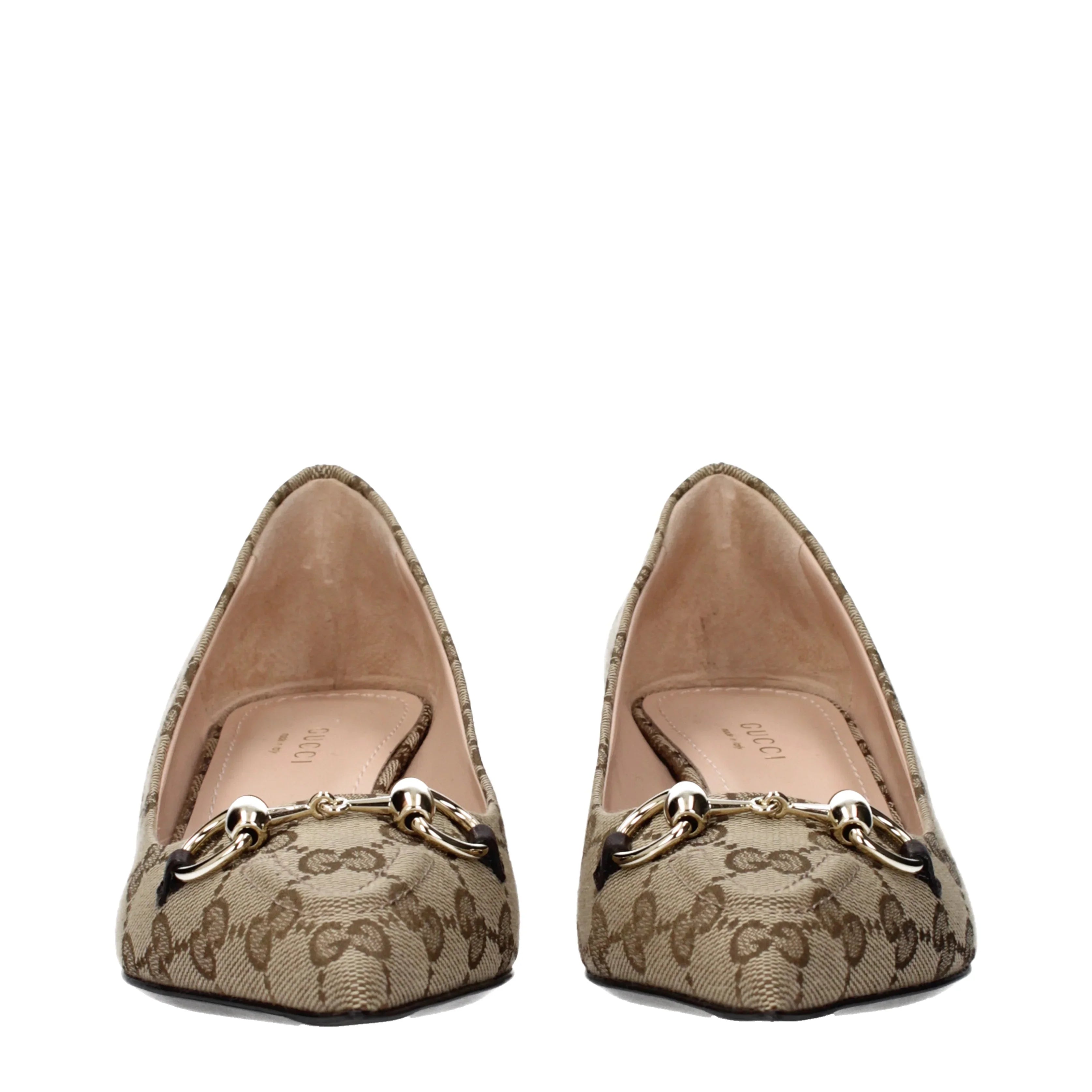 Gucci Women's Heel Fabric Beige/Ebano