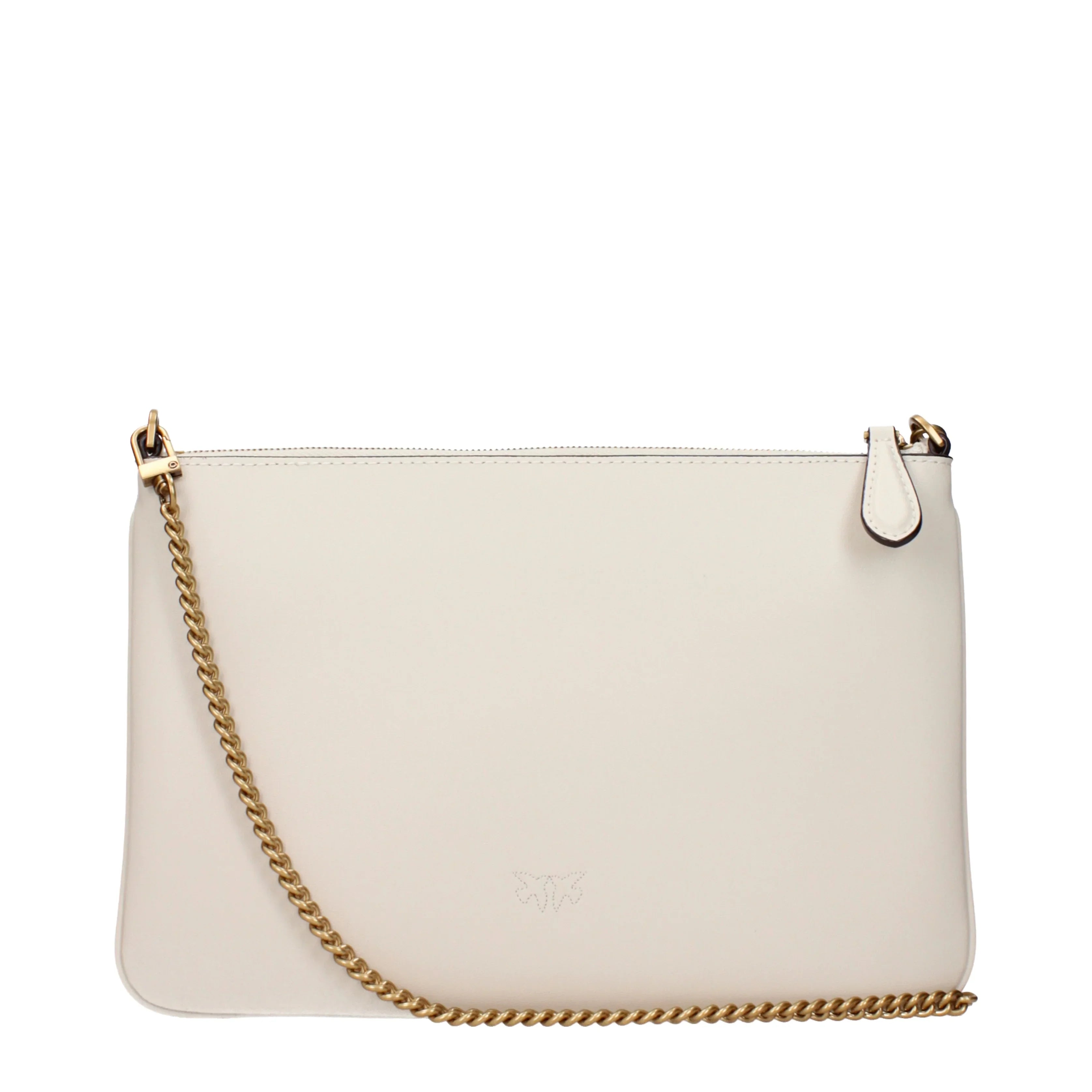 Pinko Crossbody Bags Women Leather Beige/White