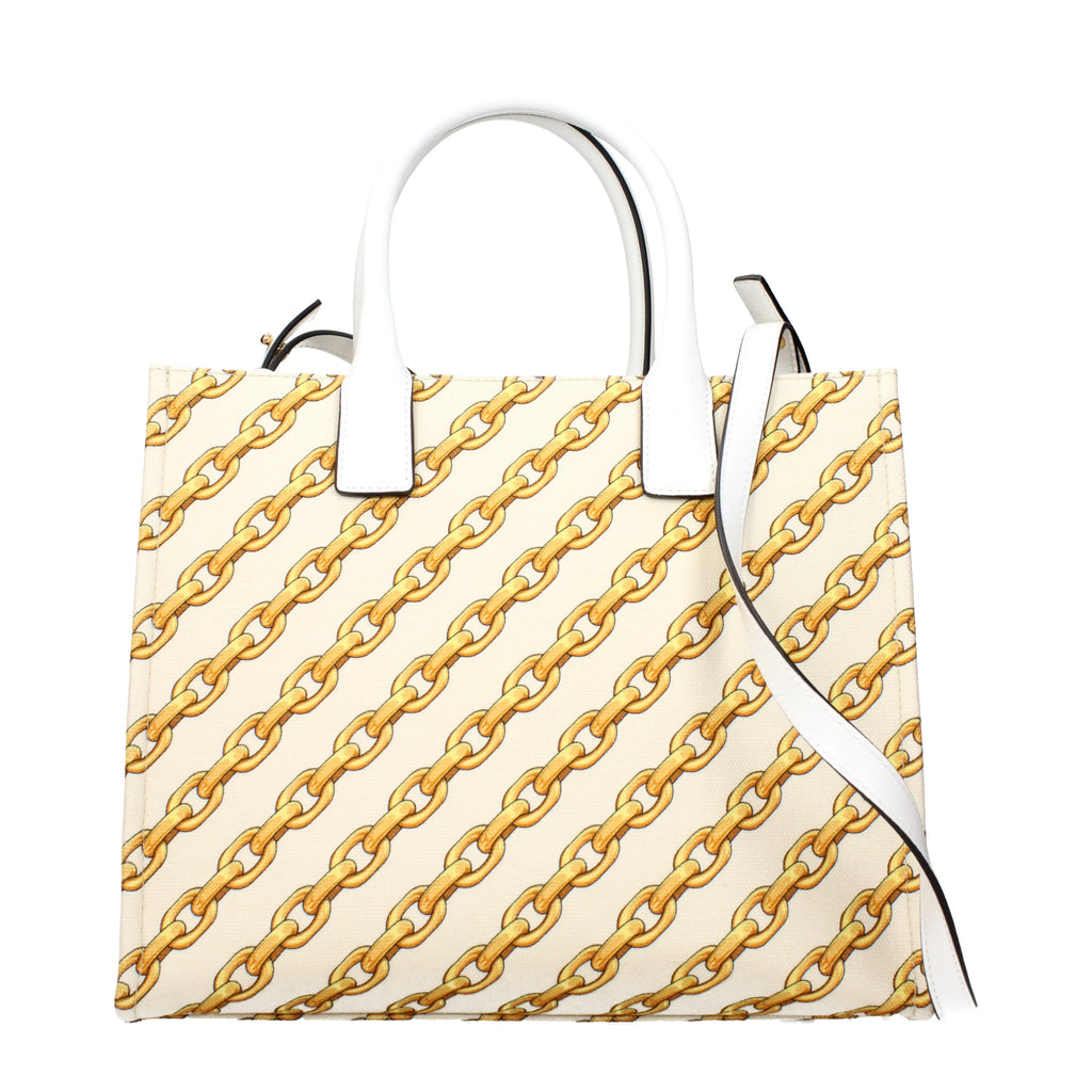 Versace Handbags For Women Fabric Beige/Porcelain